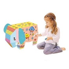 Deals, Discounts & Offers on  - Crackles DIY 3D Paper`s Cardboard Folding Coloring Craft Animals Series-Elephant
