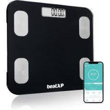Deals, Discounts & Offers on Electronics - beatXP Smart Plus Weight Machine with 13 Body Parameters |Bluetooth App| Weighing Scale(Black)