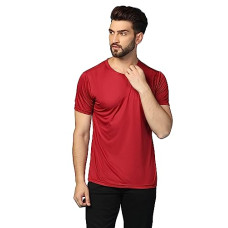 Deals, Discounts & Offers on Men - INKKR Men's Solid Round Neck Polyester T-Shirt