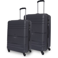 Deals and Offers on - ARISTOCRATHard Body Set of 2 Luggage 4 Wheels - Airstop Cabin & Medium (Set Of 2) Periscope, Hardcase, 4 Wheels,7 Year Warranty - Grey Deals, Discounts & Offers on - ARISTOCRATHard Body Set of 2 Luggage 4 Wheels - Airstop Cabin & Medium (Set Of 2) Periscope, Hardcase, 4 Wheels,7 Year Warranty - Grey