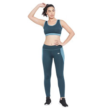 Deals, Discounts & Offers on Women - Clovia Women's Snug Fit Activewear Ankle Length Tights with Pocket in Teal