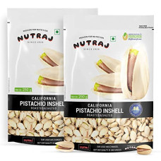 Deals, Discounts & Offers on  - Nutraj California Pistachios 500g | Roasted & Salted Inshell Pista (250g X 2)