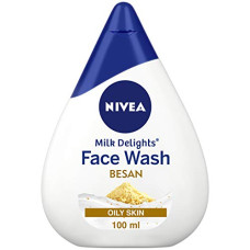 Deals and Offers on - NIVEA Milk Delights Face Wash Fine Gramflour For Oily Skin 100ml, 100 ml Deals, Discounts & Offers on - NIVEA Milk Delights Face Wash Fine Gramflour For Oily Skin 100ml, 100 ml