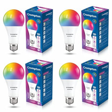 Deals and Offers on - Crompton Immensa 9-Watt E27 WiFi Smart LED Bulb with Music Sync, 16 Million Colors, Compatible with Amazon Alexa and Google Assistant_Pack of 4 Deals, Discounts & Offers on - Crompton Immensa 9-Watt E27 WiFi Smart LED Bulb with Music Sync, 16 Million Colors, Compatible with Amazon Alexa and Google Assistant_Pack of 4