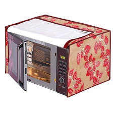 Deals, Discounts & Offers on  - Amazon Brand - Solimo PVC 20 Litre Microwave Oven Cover, Leaf, Red