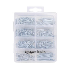 Deals, Discounts & Offers on  - amazon basics Hardware Nail Assortment Kit - Includes Finish, Wire, Common, Brad and Picture Hanging Nails, 550-Piece