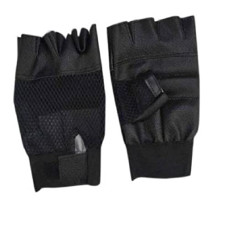 Deals, Discounts & Offers on  - Spanco Black Color Leather Gym Gloves for Weight Lifting and Exercise