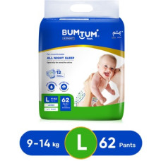 Deals, Discounts & Offers on Baby Care - BUMTUM Baby Diaper Pants Double Layer Leakage Protection High Absorb Technology - L(62 Pieces)