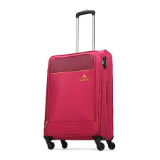 Deals and Offers on - Aristocrat Oasis Plus Medium Size Soft Check in Luggage (69 cm) | Spacious Polyester Trolley with 4 Wheels and Combination Lock | Dazzling Red | Unisex| 5 Year Warranty Deals, Discounts & Offers on - Aristocrat Oasis Plus Medium Size Soft Check in Luggage (69 cm) | Spacious Polyester Trolley with 4 Wheels and Combination Lock | Dazzling Red | Unisex| 5 Year Warranty