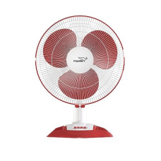 Deals, Discounts & Offers on  - V-Guard Esfera Table Fan | 3 Speed Settings | 1350 RPM Powerful Motor | Corrosion Resistant Powder-Coated Metal Guards | White Red | 40cm (400mm)