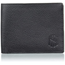 Deals, Discounts & Offers on  - Nelle Harper Men's Leather Bifold Wallet, Black, (NHMLWV001)