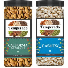 Deals, Discounts & Offers on Food and Health - Temperado Premium Quality Cashew & California Almonds| Kaju & American Badam| Jar Pack 500gm Each Almonds, Cashews(2 x 0.5 kg)