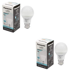 Deals, Discounts & Offers on  - Panasonic Base B22 7-Watt LED Bulb (Pack of 2, Cool Day Light)