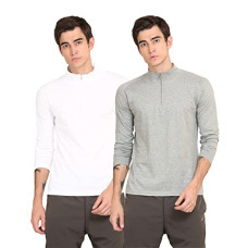 Deals, Discounts & Offers on Men - Ap'pulse Men's 1/4 Zipper Hi Neck (Pack of 2)
