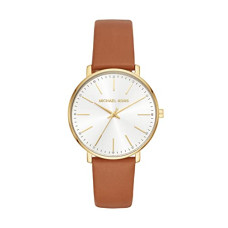 Deals, Discounts & Offers on Women - Michael Kors Leather Pyper Analog White Dial Women's Watch-Mk2740