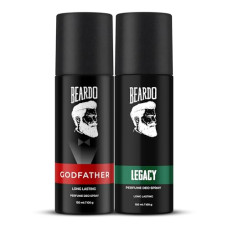 Deals, Discounts & Offers on Beauty Care - Beardo Legacy Perfume Deo Spray 150ml,BD Godfather Perfume Deo Spray 150ml (Set of 2)