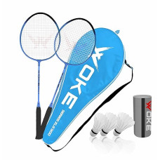 Deals, Discounts & Offers on  - Woke XLS900 Badminton Racket Set Oval Aluminum Head Shape, high Tempered Steel Shape with Free 3 Birdie Feather Shuttlecocks,with String Tension, Suitable