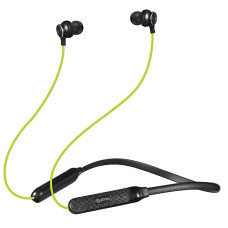 Deals, Discounts & Offers on Headphones - pTron Tangent Duo Bluetooth 5.2 Wireless in-Ear Headphones, 13mm Driver, Deep Bass, HD Calls, Fast Charging Type-C Wireless Neckband, Dual Pairing,Voice Assist & IPX4 Water Resistant(Neon Green/Black)