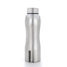 Deals, Discounts & Offers on  - Signoraware Oxy Single Walled Stainless Steel Fridge Water BottleMatte Finish, 1 Litre, Silver
