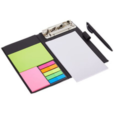 Deals, Discounts & Offers on Electronics - Amazon Brand - Solimo Notepad/Memo Book with Sticky Notes & Clip Holder with Pen