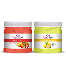 Deals, Discounts & Offers on Lubricants & Oils - Pink Root Lemon Massage Gel 500ml with Fruit Gel 500ml