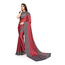 Deals, Discounts & Offers on Women - MIRCHI FASHION Women's Stylish Chiffon Kalamkari Printed Border Saree with Blouse Piece