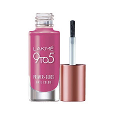 Deals, Discounts & Offers on Beauty Care - Lakm 9 to 5 Primer + Gloss Nail Colour, Pink Pace, 6 ml
