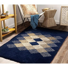 Deals, Discounts & Offers on  - BSB HOME Designer Superfine Chenille Carpet | 500 GSM Velvet Carpet/Area Rug/Durries with Fine Gold Yarn