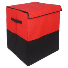Deals, Discounts & Offers on  - GLUN 75L Folding Laundry Basket, Large Laundry Hamper With Lid & Handles, Collapsible Storage Basket for Bedroom & Bathroom (Red) Pack of 1
