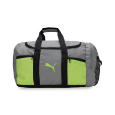 Deals, Discounts & Offers on  - Puma Unisex-Adult Core Duffle Bag, Gray Fog-Electric Lime (9111203)