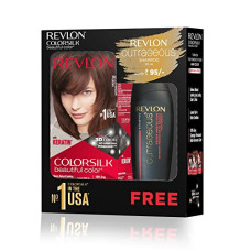 Deals, Discounts & Offers on Beauty Care - REVLON ColorSilk Hair Color with Keratin - 3RB Dark Mahogany Brown - (with Outrageous Shampoo 90 ml) (3S10978F36721332)