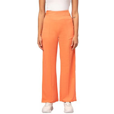 Deals, Discounts & Offers on Women - [Size 32] KOTTY Womens High Rise Regular Solid Trousers