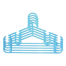 Deals, Discounts & Offers on  - Kuber Industries Baby Clothes Hanger|Heavy-Duty Plastic Baby Hanger|Hangers For Wardrobe, Closet|Pack of 5 (Sky Blue)