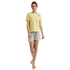 Deals, Discounts & Offers on Women - Amazon Brand - Eden & Ivy Women Cotton Relaxed T-Shirt & Shorts Set Pajama Set