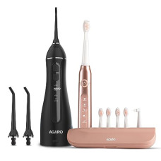 Deals and Offers on - AGARO COSMIC PLUS Sonic Electric Tooth Brush For Adults with 5 Modes, 5 Brush Heads, 1 Interdental Head, Carry Case & Rechargeable with 4 Hours Charge Lasting Up to 25 Days,Power Toothbrush(Rosegold) Deals, Discounts & Offers on - AGARO COSMIC PLUS Sonic Electric Tooth Brush For Adults with 5 Modes, 5 Brush Heads, 1 Interdental Head, Carry Case & Rechargeable with 4 Hours Charge Lasting Up to 25 Days,Power Toothbrush(Rosegold)