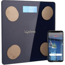 Deals, Discounts & Offers on Electronics - Lifelong LLWS36 Smart BMI Weighing Scale with 13 Body parameters with Bluetooth Weighing Scale(Blue)
