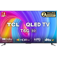 Deals, Discounts & Offers on Entertainment - [For Axis Bank Credit Card] TCL T6G 126 cm (50 inch) QLED Ultra HD (4K) Smart Google TV With Hands-Free Voice Control(50T6G)