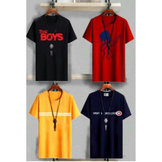 Deals, Discounts & Offers on  - [Size 1 - 2 Years] FTC FASHIONSBoys Graphic Print Cotton Blend T Shirt(Multicolor, Pack of 4)