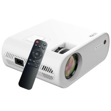Deals, Discounts & Offers on Electronics - ZEBRONICS LP1000 LED Projector with 3300 Lumens Max, 150-inch Screen Size, HDMI in, AV in, AUX Out, USB x 2, FHD 1080p, 50,000h Lifelong LED lamp, Built in Speaker, Ceiling Mountable