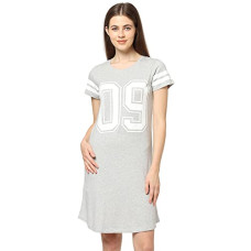 Deals, Discounts & Offers on Women - [Size S] Sweet Dreams Women Typo Round Neck Half Sleeve Black Cotton Short Nighty