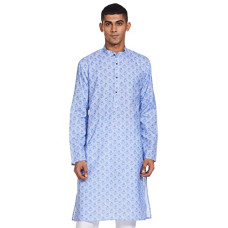 Deals, Discounts & Offers on Men - [Size S] Luxrio Kurta For Men Cotton Blend Long Printed Straight Fit