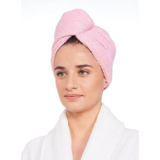 Deals, Discounts & Offers on  - Amazon Brand - Solimo 100% Cotton Hair Towel Wrap | Set of 2 | 380 GSM (Pink + Light Blue)
