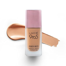 Deals, Discounts & Offers on Beauty Care - Lakm 9To5 Primer + Matte Perfect Cover Foundation, W160 Warm Sand, 25 ml