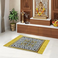 Deals, Discounts & Offers on  - STATUS Traditional Carpet/Pooja Mat | Square Shape | Mat