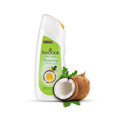 Deals and Offers on - Santoor Hydrating Skin Body Wash, Enriched With Virgin Coconut Oil & Moringa Extracts, Soap-Free, Paraben-Free, pH Balanced Shower Gel, 230ml Deals, Discounts & Offers on - Santoor Hydrating Skin Body Wash, Enriched With Virgin Coconut Oil & Moringa Extracts, Soap-Free, Paraben-Free, pH Balanced Shower Gel, 230ml