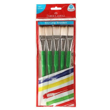 Deals, Discounts & Offers on  - Faber-Castell TRI Grip Synth Hair Flat Size 11 PCK-5