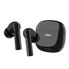 Deals, Discounts & Offers on Headphones - Mivi DuoPods A550 Truly Wireless in Ear Earbuds with Quad Mic ENC(Environmental Noise Cancellation), 13mm Powerful Bass Drivers, 50+ Hours of Playtime, High Audio Quality, Metallic Design (Black)