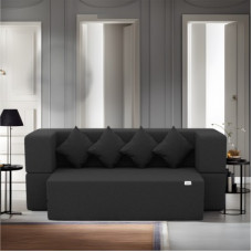 Deals, Discounts & Offers on Furniture - SLEEP SPA Fabric 4 Seater Sofa(Finish Color - Dark Grey, DIY(Do-It-Yourself))