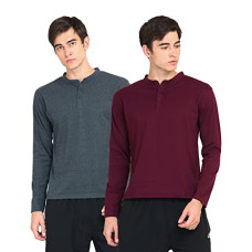 Deals, Discounts & Offers on Men - Ap'pulse Men's Long Sleeve Mandarin Collar (Pack of 2)