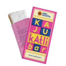 Deals, Discounts & Offers on  - Go DESi Kaju Katli Bar, 2 x 60 g, Cashew Bar, Sweets Indian Mithai Gift, Individually Wrapped, Holi Gift